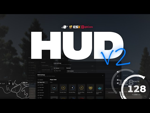 HUD V2 - Most Advanced hud for FiveM servers! [ESX/QB/QBOX]