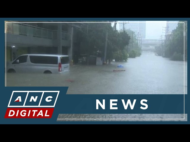 Heavy monsoon rains flood roads across PH capital region | ANC