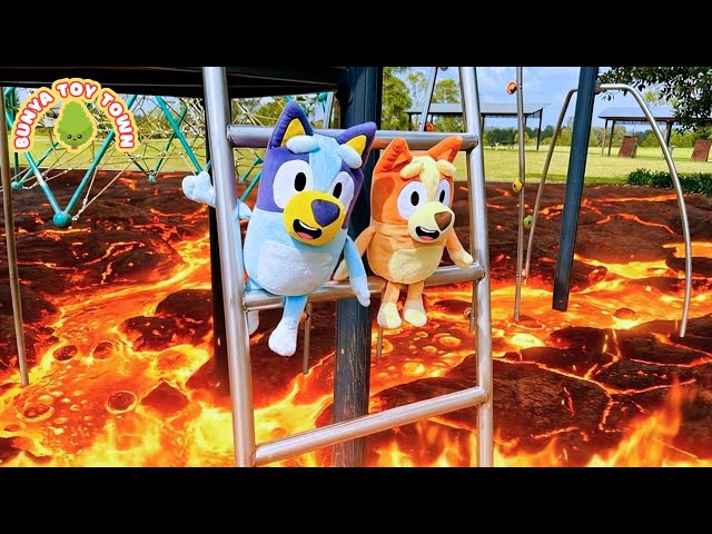 BLUEY The Floor Is Lava At The Playground | Pretend Play with Bluey Toys