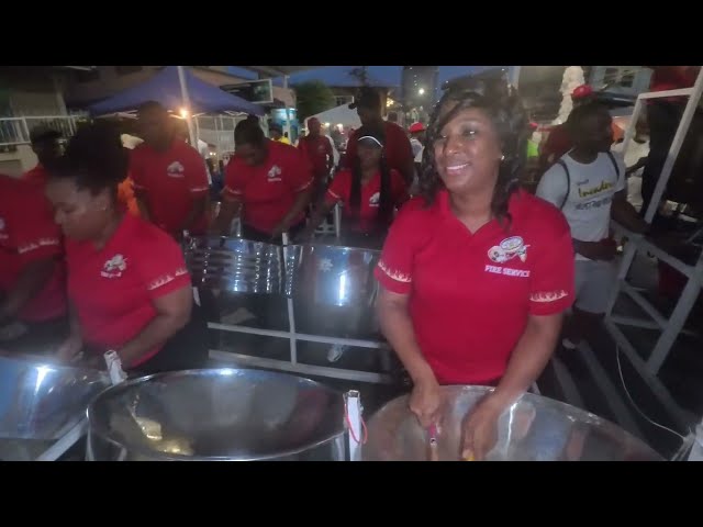 Fire Service at Pan J’ouvert in Port of Spain Trinidad 