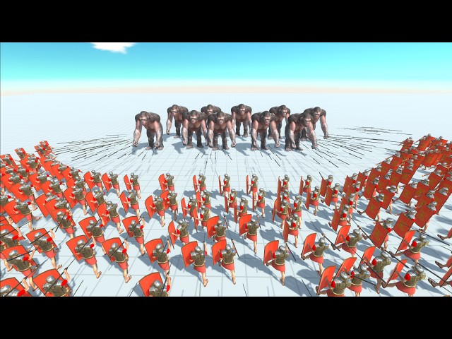 100 Romanus vs 10 boss faction animal revolt battle simulator