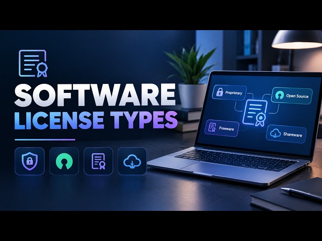 Types of Software Licenses Explained | Proprietary vs Open Source vs Freeware