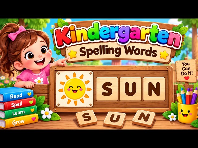 Learn How to Spell 3, 4 & 5 Letter Words for Kids | Easy Preschool & Kindergarten Spelling Words