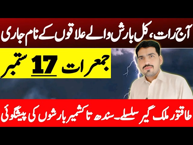 Thunderstorm, Windstorm,Rains & Hailstorm Prediction In Current 24 Hours | Weather Forecast Pakistan