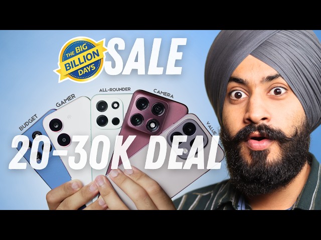 Best Phone Deals From ₹20,000 to ₹30,000 in Flipkart Big Billion Day Sale