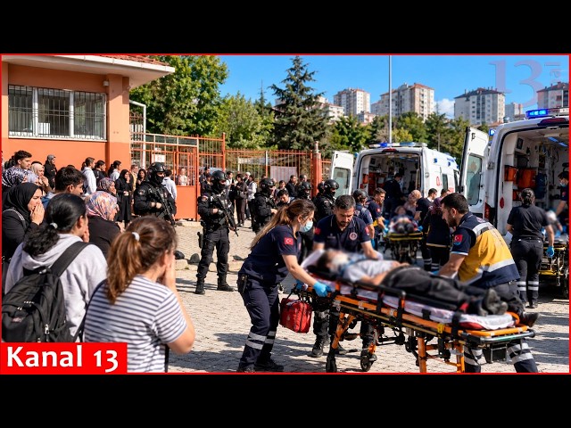Teenage girl attacks students with knife outside middle school in Istanbul, wounding 8