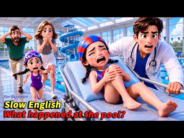 🔴 LIVE 24/7| Lily's Goggles Broke Before the Race.. Then Her Rival Needed Help! 😱🏊| Slow English(A2)