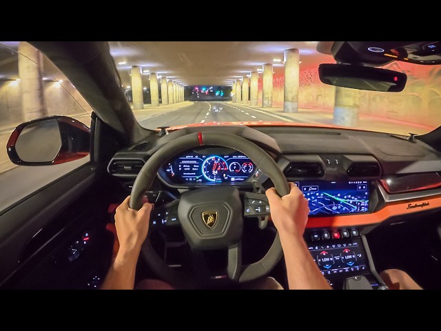 2025 Lamborghini Urus SE - POV Night Drive (Binaural Audio)