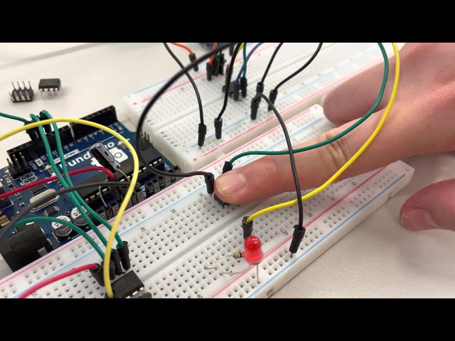 ATTiny85 programming button toggle led