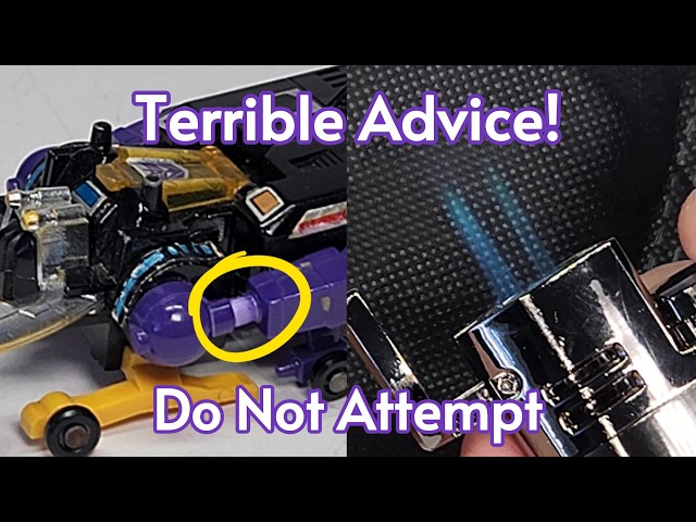 Stress marks fix: Risky open flame. Please don't melt toy or thumb, but it works! Shrapnel Part 2.