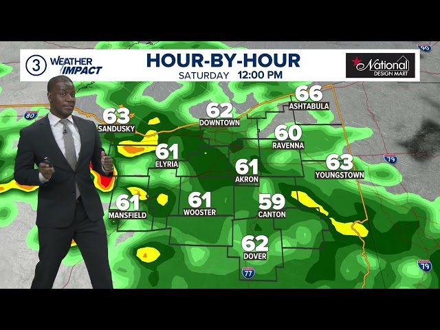 Cleveland weather: Rain and rumbles returning on Saturday with temps in the low 70s
