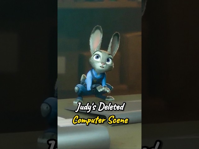 Why Was Judy’s Computer Scene Deleted?🔥🐰#shorts #zootopia #disney #animation
