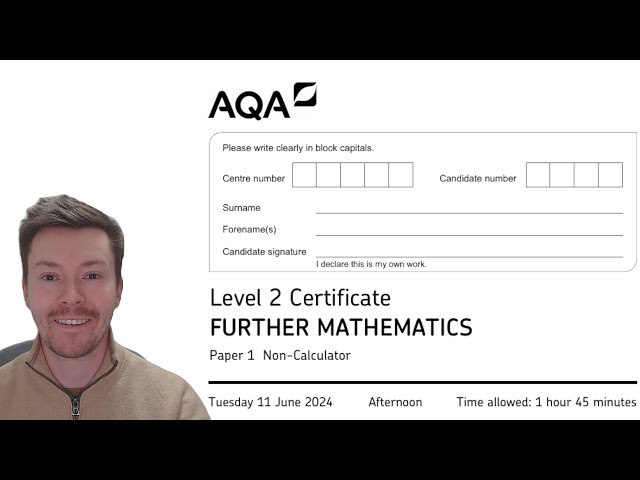GCSE Further Maths AQA June 2024 Paper 1 Walkthrough!