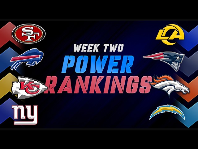 NFL Week 2 Power Rankings