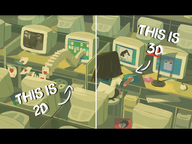 How to transform a 2D illustration into a 3D scene - Blender tutorial