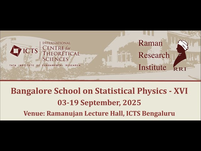 Statistical Physics of Ecosystems (Lecture 1) by Akshit Goyal
