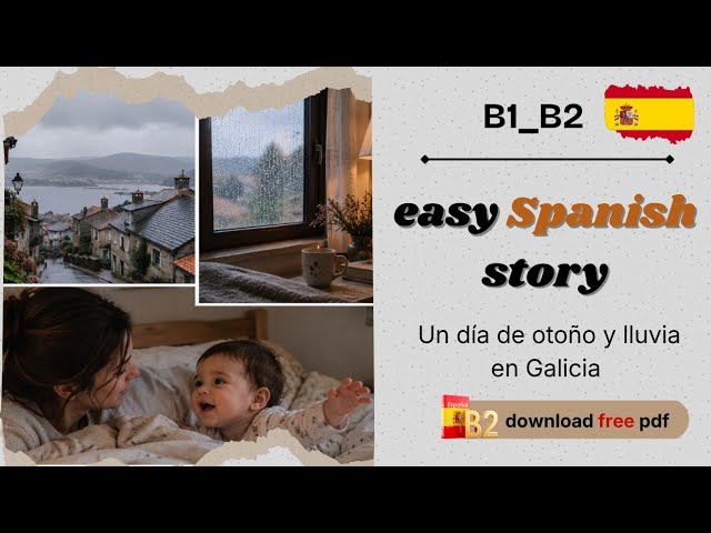Can You Understand This Spanish Story? 🇪🇸 | B1–B2 Listening Practice | A Rainy Day in Galicia