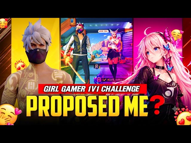 Cute girl proposed me 🫶😱 1v1 challenge girl 🫨 I am Defeated 😱😭