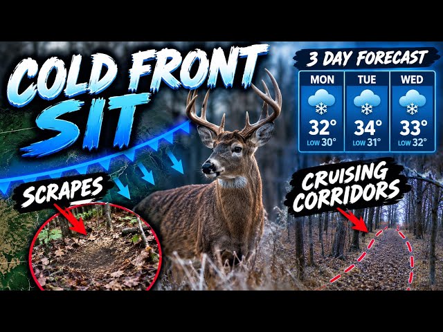 Cold Front ALERT! Prime days coming up soon! Where? To sit and When? To sit #hunting #deerhunting 