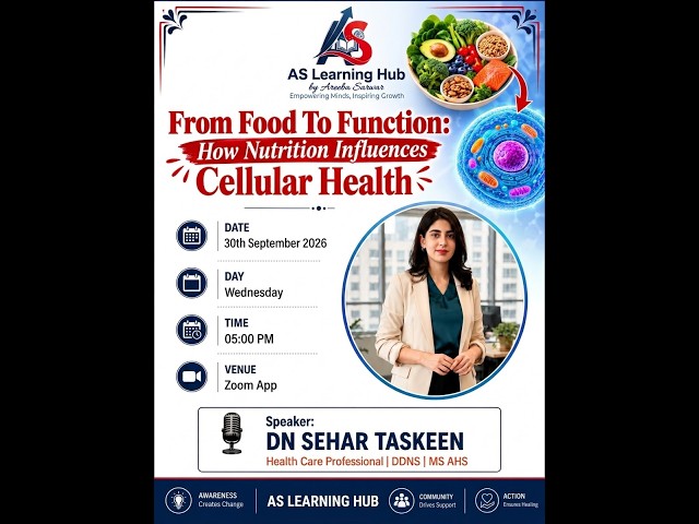 From Food to Function: How Nutrition Influences Cellular Health | DN Sehar Taskeen
