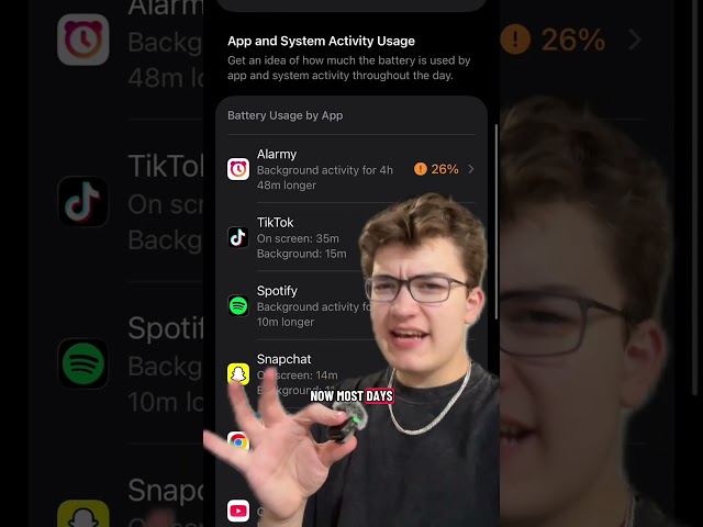 ALARM APP Drained My Battery? #techtok #tech