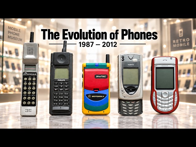 The Evolution of Mobile Phones (1987–2012) — From Bricks to Smartphones