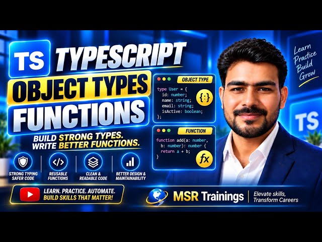 Typescript Object types and Functions - Part1 Session 8 - 🚀 Master Playwright with Typescript