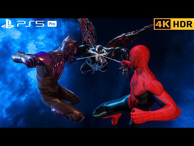 (PS5 PRO) Black Panther & Tom Holland Vs Venom| 4K HDR |