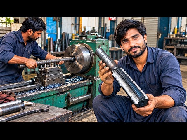 Turning Rebar into a Powerful Custom Tool | Amazing Lathe Machine Work