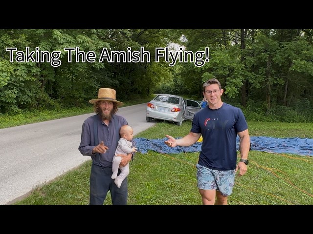 TakIng a Amish Guy "Titus" Flying on a Paramotor