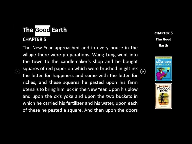 Chapter 5, The good earth