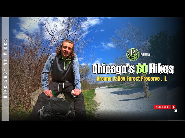 Greene Valley Forest Preserve Full Hike, IL - Chicago's 60 Hikes (Hike 360° VR Video)