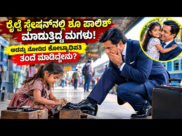 ರೈಲ್ವೆ ಸ್ಟೇಷನ್ ನಲ್ಲಿ ಶೂ ಪಾಲಿಶ್ ಮಾಡುತ್ತಿದ್ದ ಮಗಳು...ಅದನ್ನು ನೋಡಿದ ಕೋಟ್ಯಾಧಿಪತಿ  ತಂದೆ ಮಾಡಿದ್ದೇನು ?