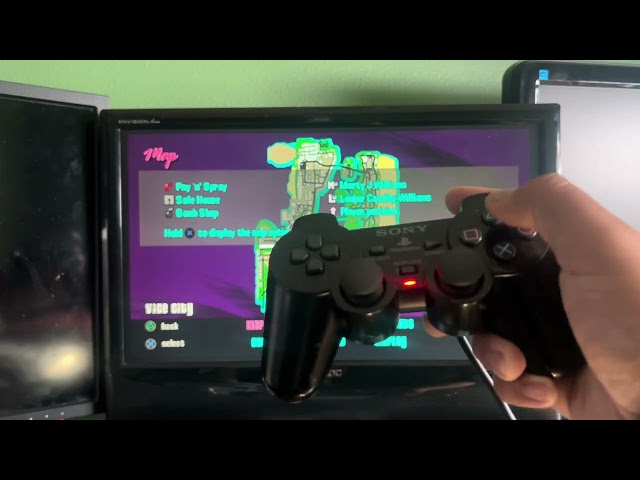 Playing GTA Vice City Stories on the PS2 full screen in 2025