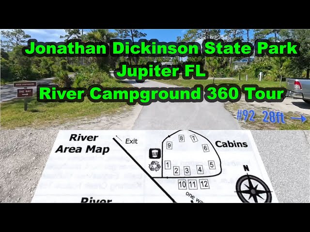 Jonathan Dickinson State Park 360° Campground Tour – River Area (Every Site Labeled)