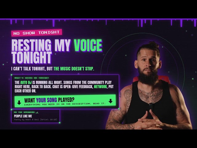 No Talking Tonight | Submit Your Song to the Auto DJ | Music Community Hangout