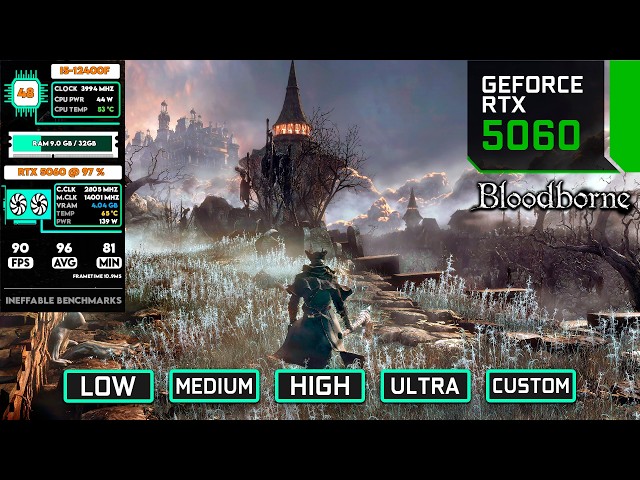Bloodborne PC Port RTX 5060 Benchmark | 1080p, 1440p & 4K