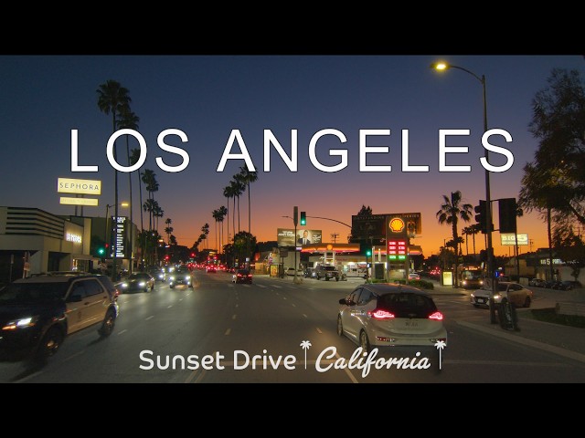 Driving Beverly Hills to Universal Studios at Sunset | Los Angeles 4K