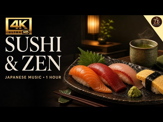 Japanese Restaurant Music 🍣 Sushi & Green Tea in 4K | 1 Hour