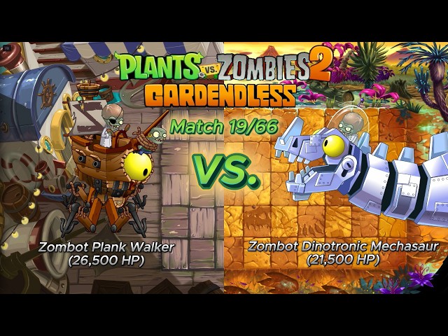 Zombot Plank Walker vs. Zombot Dinotronic Mechasaur | Zombot Tournament - Match 19/66