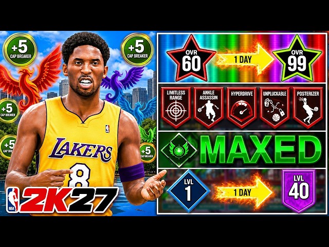 FASTEST WAY TO LEVEL 40, 99 OVR, CAP BREAKERS, MAX BADGES & BUILD SPECIALIZATION in HOURS on NBA2K27