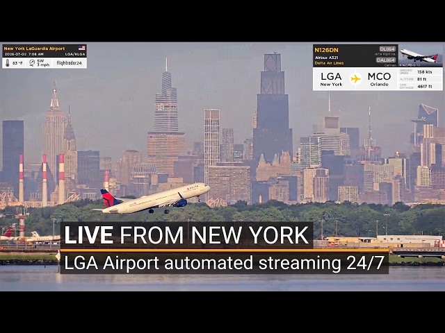 LGA Airport LIVE 24/7 • LaGuardia, New York