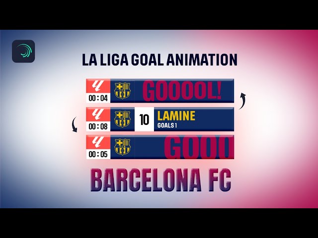 How to Recreate Barcelona’s La Liga Scoreboard Animation in Alight Motion
