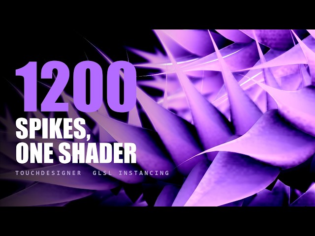 1200 Spikes, One Vertex Shader | TouchDesigner Project File |