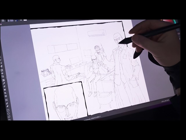 Drawing A Comic Page 2 - Part 1: Lineart (Timelapse)