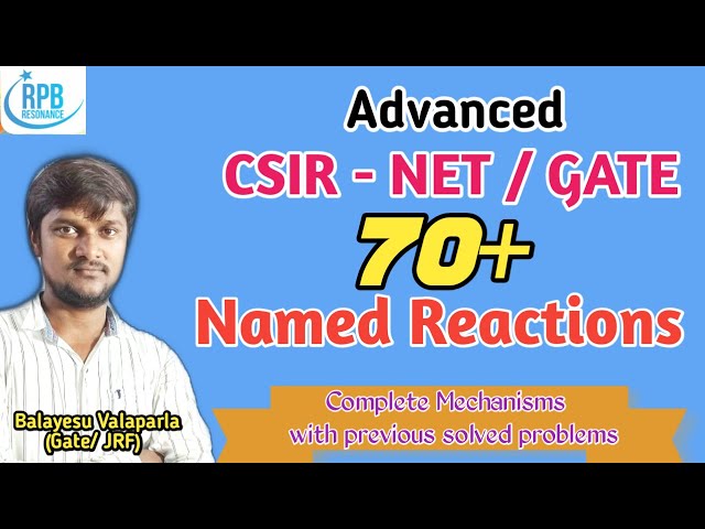 CSIR-NET & GATE ADVANCED NAMED REACTIONS