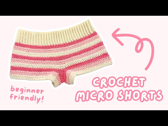 how to crochet easy striped shorts for BEGINNERS | crochet shorts tutorial ♡