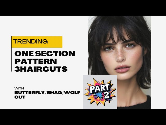 3 Haircuts, 1 Section Pattern: Butterfly Cut, Shag, & Wolf Cut Explained! #butterflyhaircut #wolfcut