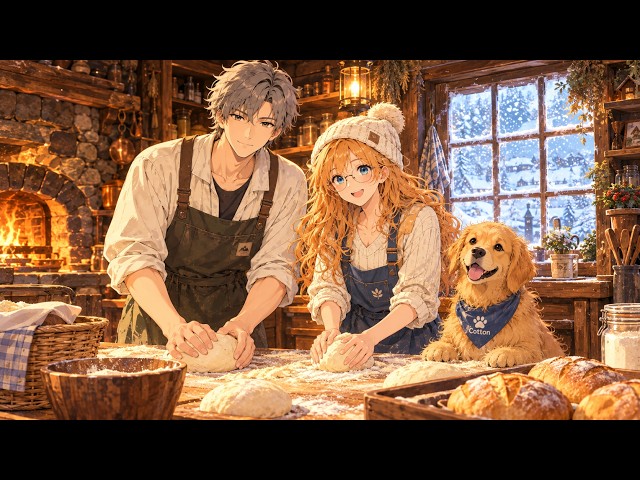 ❄️🍳 Relaxing Ghibli Style Anime Cooking ASMR on a Snowy Morning ☕️🏡✨
