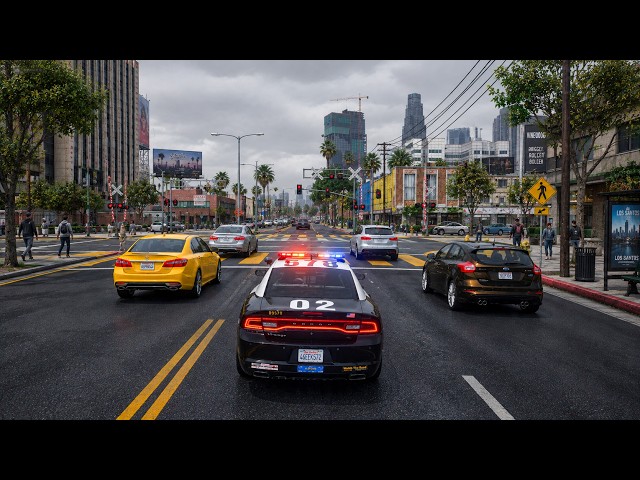 GTA 5 LAPD Police Officer Gameplay 🚔 | Realistic Police Patrol & Pursuits